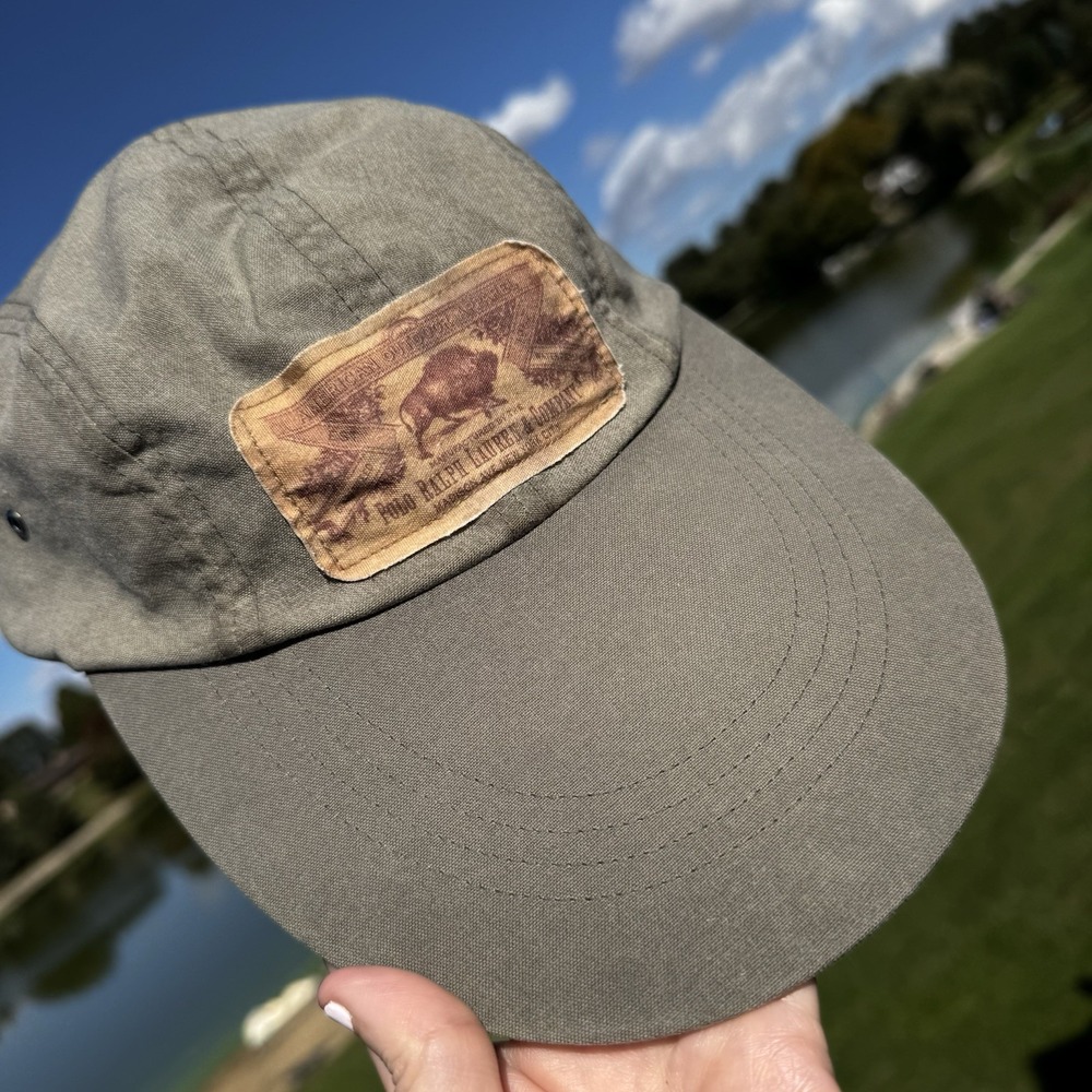 Vintage Polo Ralph Lauren Buffalo Sportsmen Longbill Hat Cap Country Indian Bear